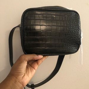 NWT ELA- Vegan leather black belt bag